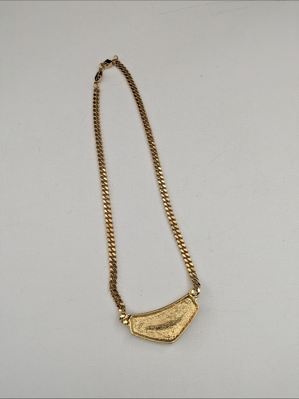 Vintage Vendome Gold-plated Pavé Bar Necklace - Women Jewelry - Picture 4 of 5